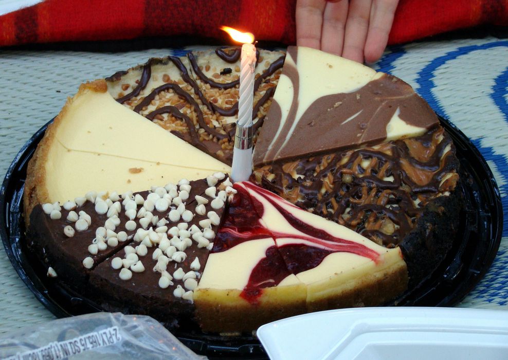 Pie-style birthday cheesecake.JPG