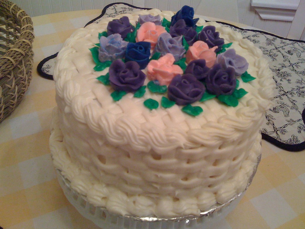 5 year anniversary cake with lfowers.jpg