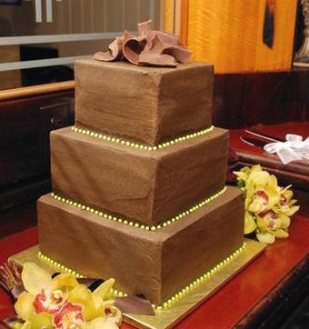 square Wedding cake chocolate picture