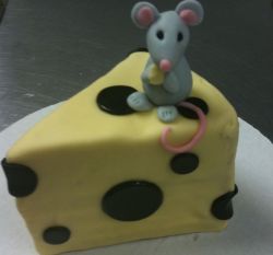 Mouse and cheese birthday cake.JPG