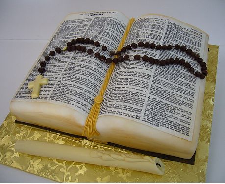 Bible cake with necklace.JPG