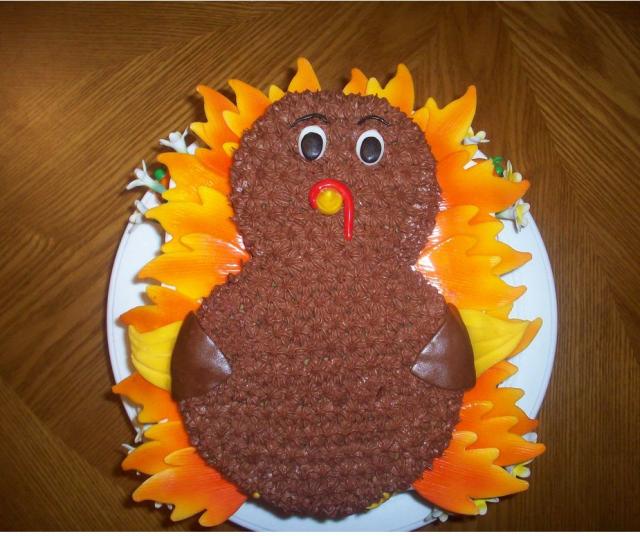 Thanksgiving Turkey chocolate cake photos.JPG