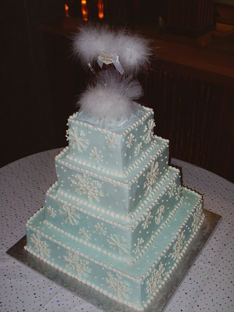 trendy square Wedding Cakes