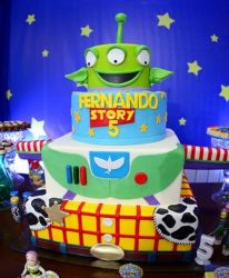 Toy Story Birthday Cake for 5 Year-Old in 4 tiers.JPG