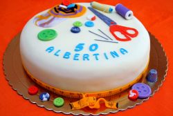 Sewing Theme 50th Birthday Cake with Scissors Buttons & Tape Measure.JPG