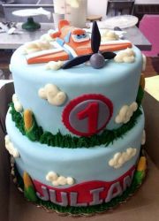 Dusty Planes Cake in 2 Tiers for 1 year-old Boy.JPG