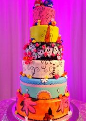 Mexican Day of the Dead Cake in 6 Tiers.JPG