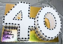 Fortieth Birthday Cake in the shape of the Number 40.JPG