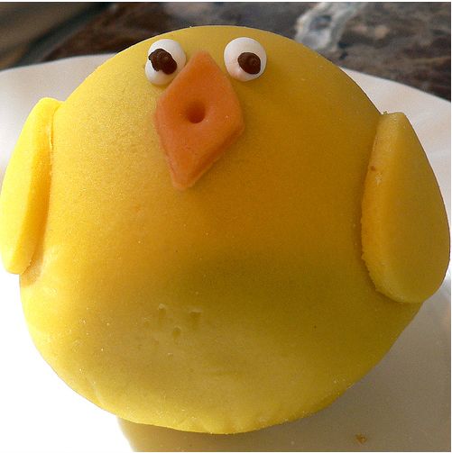 Chick homemade easter cake.JPG