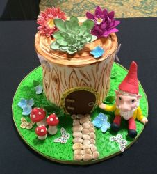 Cool and Fanciful Gnome and Tree Stump Cake.JPG