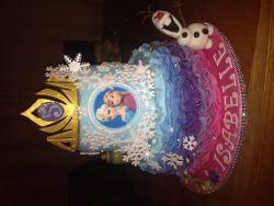 Frozen ruffle cake made for my daughter