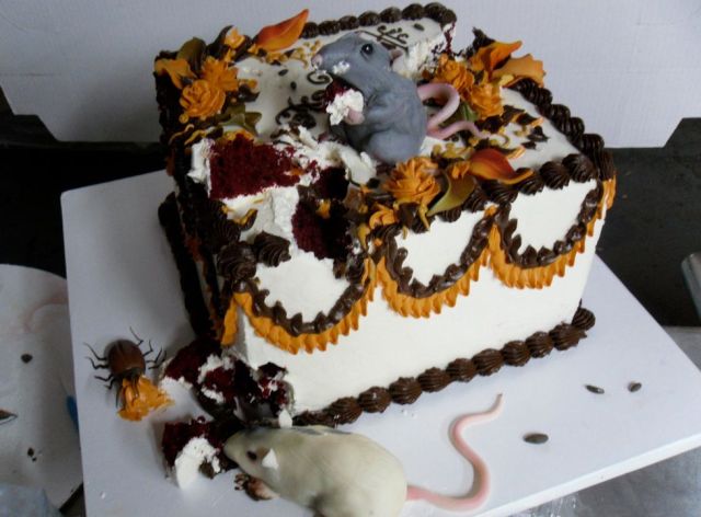 Halloween mouse and rat eating cake.JPG