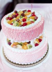 2 Tier Pink and White Asian-style Cake Filled with Fresh Fruit.JPG