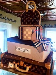 Louis Vuitton 4 Tier Handbag & Suitcase Cake for Women.JPG