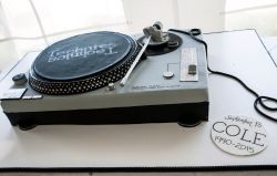 Technics Turntable Personalized Birthday Cake.JPG
