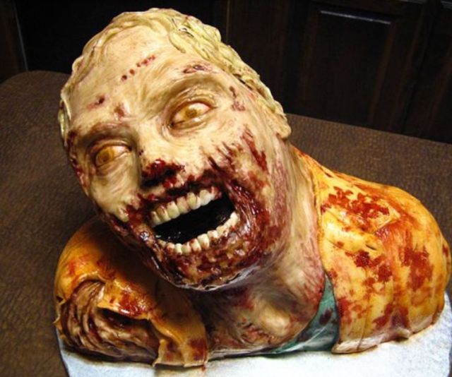 Human sized halloween cakes picture of Walking Dead Zombie cake.JPG