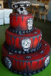 DIA De Los Muertos Cake.JPG