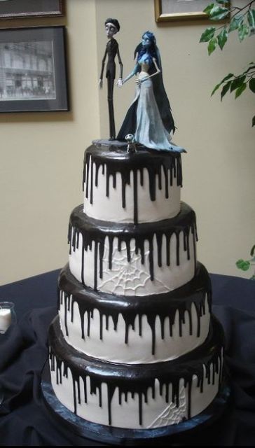 Halloween Corpse Bride Wedding Cake.JPG