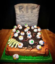 Zombie grave cake picture.JPG