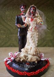 Zombie grom and bride cake topper.JPG