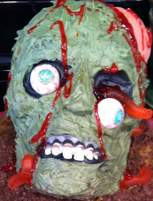 Zombie skull cake ideas photo.JPG