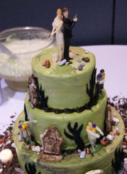Zombie Wedding Cake with halloween theme.JPG