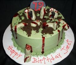 Zombie birthday cakes for kids.JPG