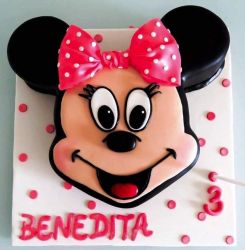 Minny Mouse Face Birthday Cake for Girl.JPG