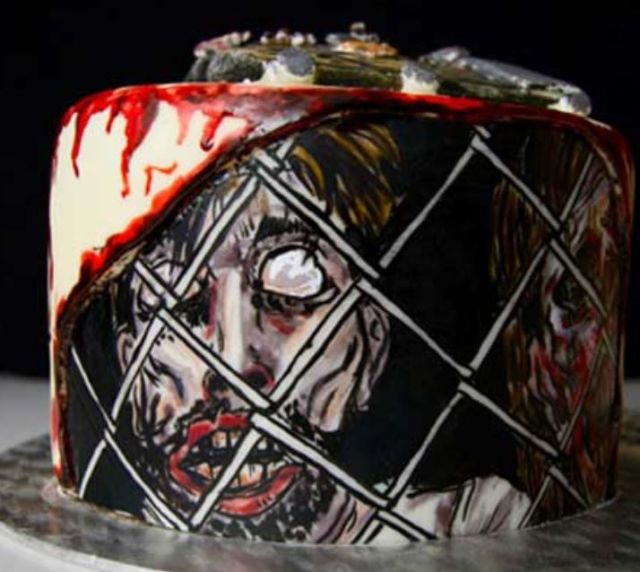 Walking Dead Zombie Birthday Cake picture.JPG