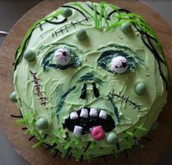 Homemade Zombie Birthday Cake pictures.JPG