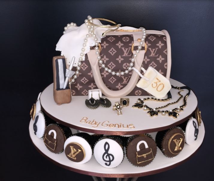 Louis Vuitton handbag LV jewelrys and LV cupcakes picture.JPG