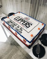 Los Angeles Clippers Cake with New 2015-16 Logo