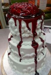 2015 zombie wedding cake with bleeding brain.JPG