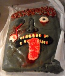 Homemade zombie halloween cake.JPG