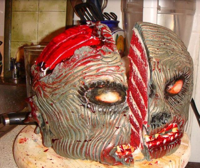 Bloody monster head with knife.JPG