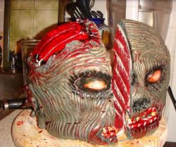 Bloody monster head with knife.JPG