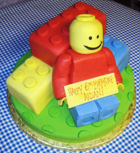 Lego block theme birthday cake.JPG