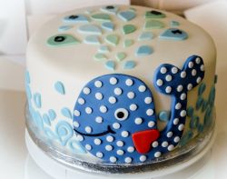 Happy Whale with Red Heart Cake.JPG