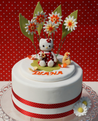 Red and white Hello kitty with flowers and hellow kitty figure.PNG