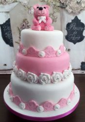 Cute Pink Teddy Bear Cake in 3 Tiers.JPG