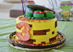 Teenage Mutant Ninja Turtles 3rd Birthday Cake.JPG