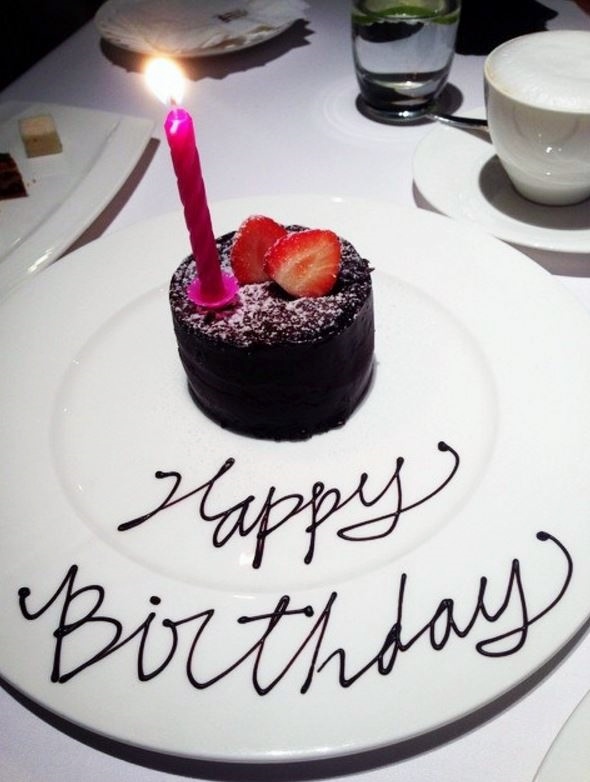 Dense Chocolate Mini-Cake for Birthday with Candle.JPG