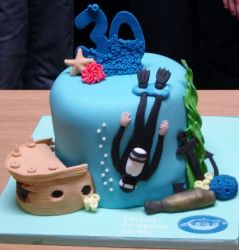 Scuba Diving Theme Blue 30th Birthday Cake.JPG