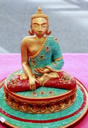 Detailed Buddhist Statue Sculpted Cake.JPG