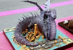 Game of Thrones Cake with Detailed Sculpted Dragon.JPG
