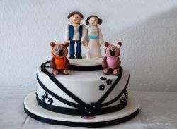 Cute Jedi Family Cake for Star Wars Fans