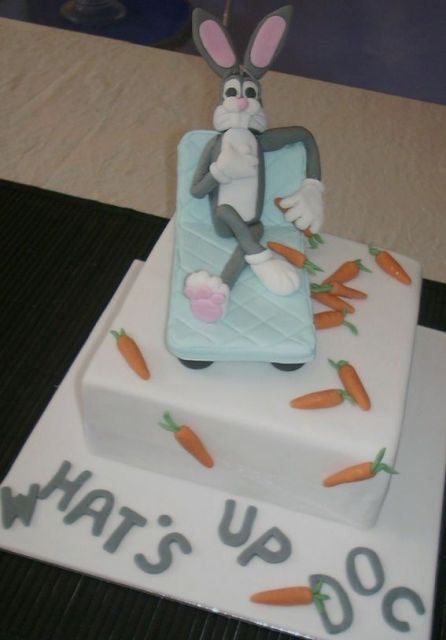 Cake with Bugs Bunny with Carrots.JPG