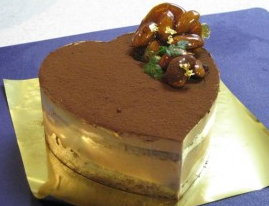 Stylish valentine cake in light chocolate.PNG