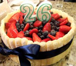 Strawberry and blueberries cake for 26th birthday.JPG