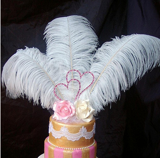 Roses, hears and feather wedding cake toppers.PNG